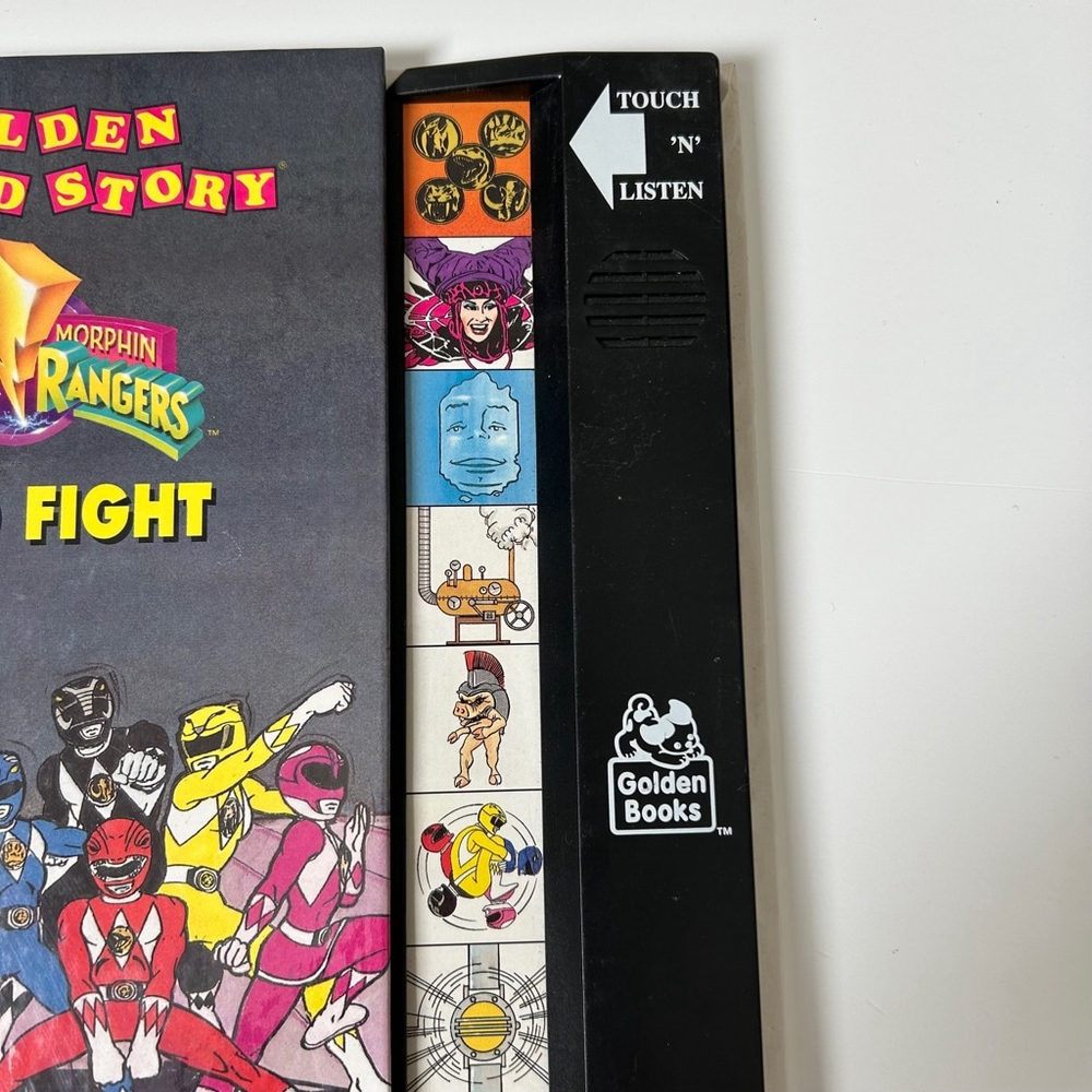 1994 Golden Books Mighty Morphin Power Rangers Food Fight Sound Story Book - Picture 2 of 8